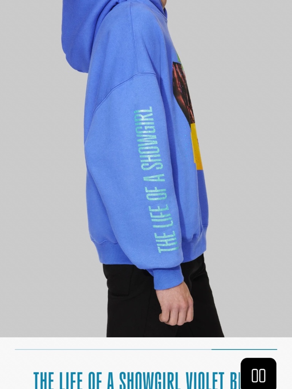 Taylor Swift "The Life of a Showgirl" Violet Blue Hoodie size Medium NEW - Picture 2 of 8